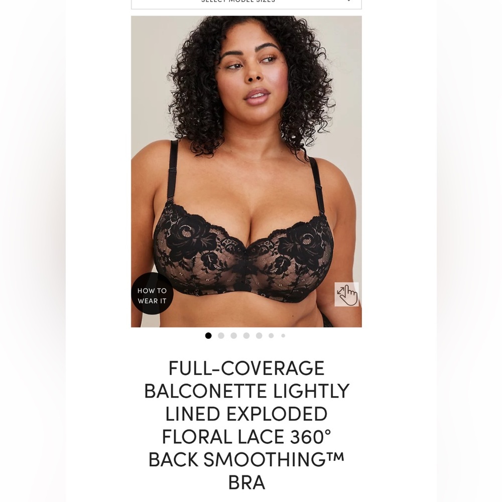 Lightly Lined Balconette Bra - Black Lace